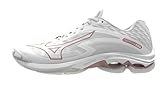 Mizuno Wave Lightning Z7, Zapatillas de Balonmano Mujer, White/Rose/SnowWhite,...