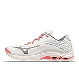 Mizuno Wave Lightning Z6, Zapatillas Mujer, Snow White Qshade Coralf, 37 EU