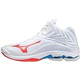 Mizuno Wave Lightning Z6 Mid, Zapatillas Unisex Adulto, White/Ired/Frenchblue,...