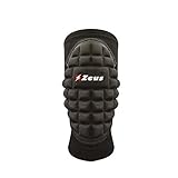 Zeus Ginocchiera Magnum Pro Rodillera para El Voleibol (Negro, Senior)