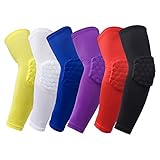 1 par de protectores de brazo unisex para uso deportivo, morado