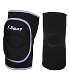 Zeus Ginocchiera Volley Rodillera para El Voleibol (Negro, Boy)
