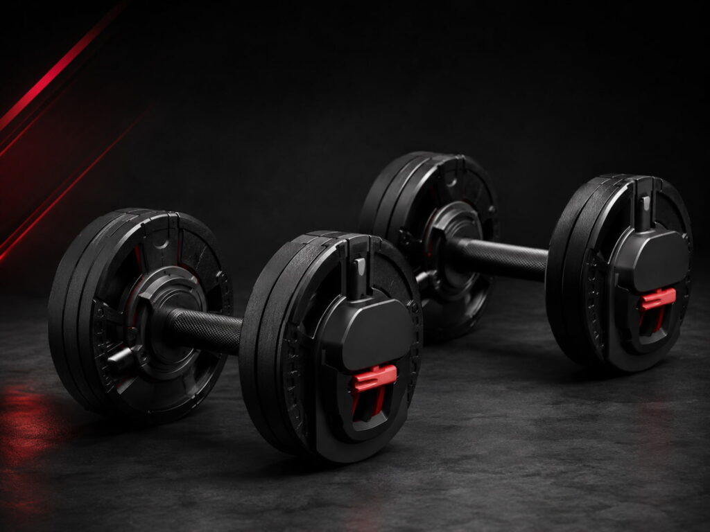 Mancuernas ajustables para entrenamiento de fuerza dentro del Material Base PAP
